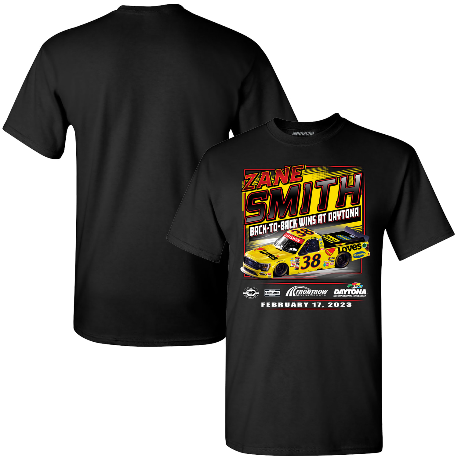 Zane Smith 2023 Daytona Win Shirt | Front Row Motorsports
